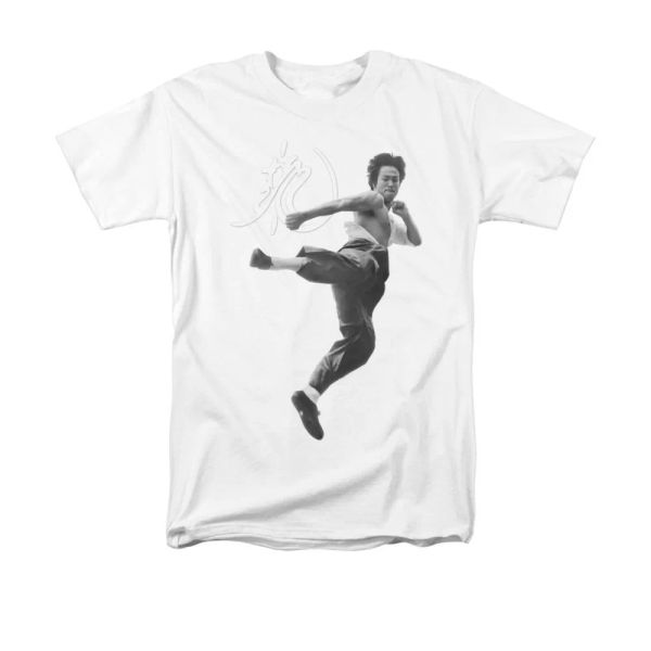 

bruce lee/flying kick t-shirt sizes s-3x new, White;black