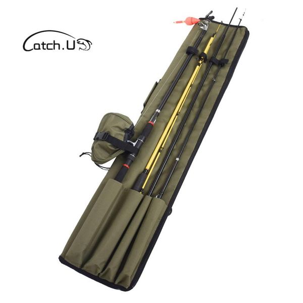 

fishing accessories oxford cloth foldable rod reel tackle armygreen storage bag