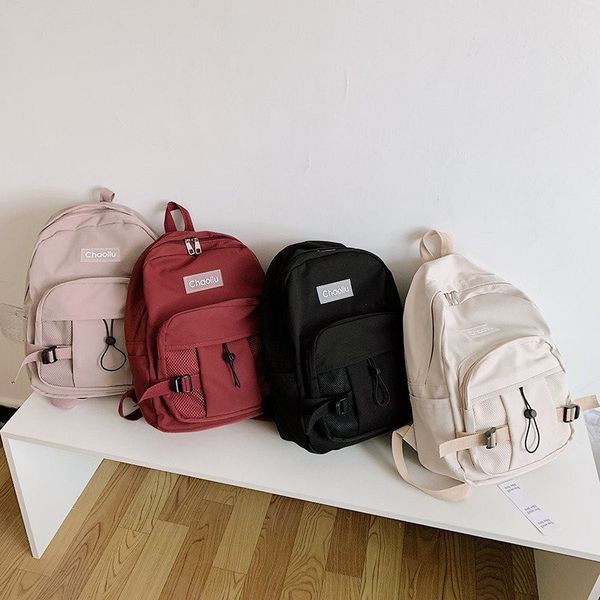 

fashion nylon backpack cool ladi women s large capacity girl school bag simple casual