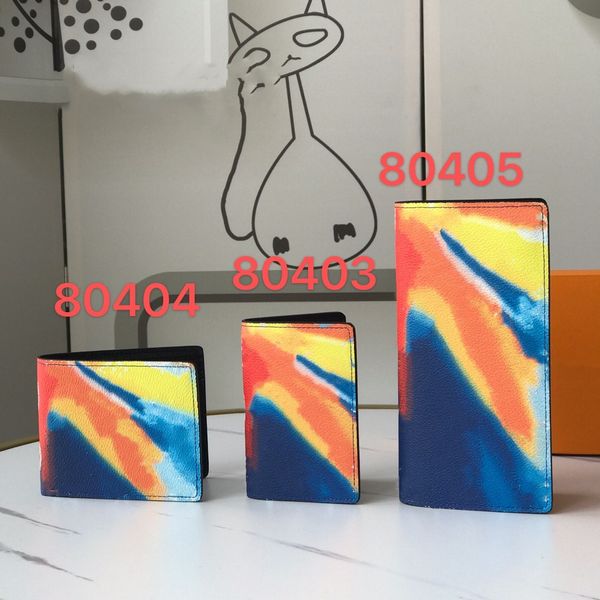 

2021 colorful billfold wallet paris old flower style bags designers mens women purse high-end luxury wallets credit card holder with box dus, Red;black