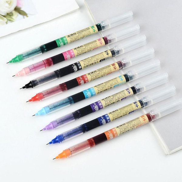

gel pens 1pc 0.5mm roller pen black/red/blue color ink straight office liquid quick-drying signature stationery school c3h6