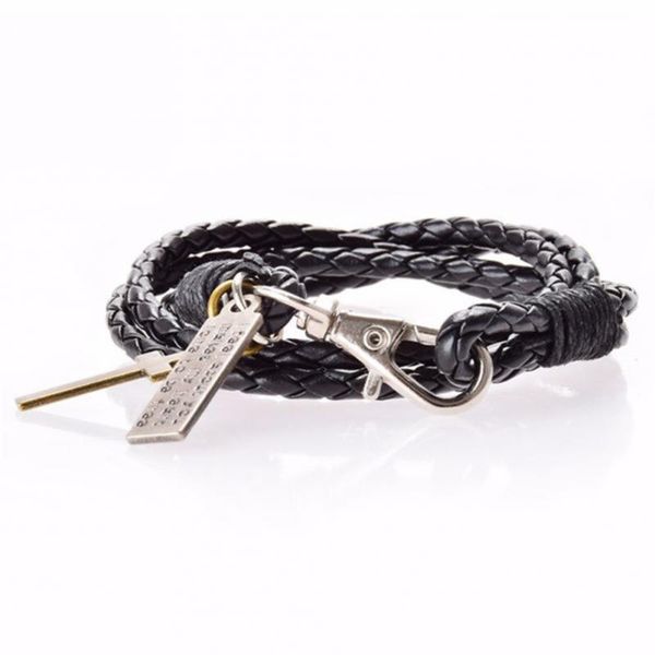 

beaded, strands trendy unique snakeskin pattern leather &bangle for women jewelry accessories gifts, Black