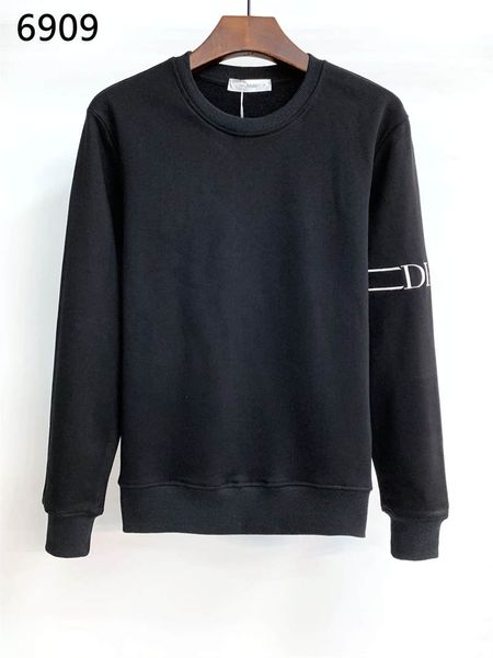 

2021 autumn and winter new arrivals mens luxury designer street hoodies long sleeve embroidery sweatshirts men's clothing 6909, Black