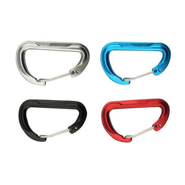 

cords, slings and webbing 4 pcs aluminum alloy carabiner d-ring key chain clip multi-color camping keyring snap hook outdoor travel kit