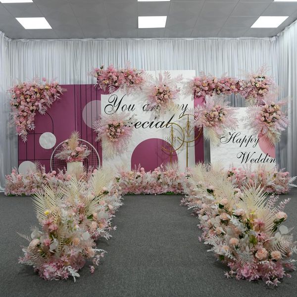 

decorative flowers & wreaths artificial flower wedding arch backdrop decor party celebration road lead row stage decoration props