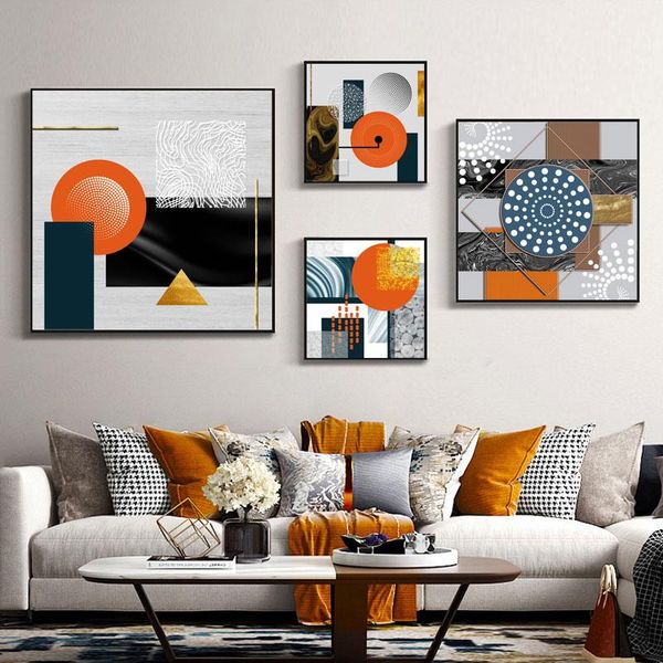 

paintings modern abstract geometry posters and prints luxury canvas painting wall art pictures cuadros for living room bedroom home decor