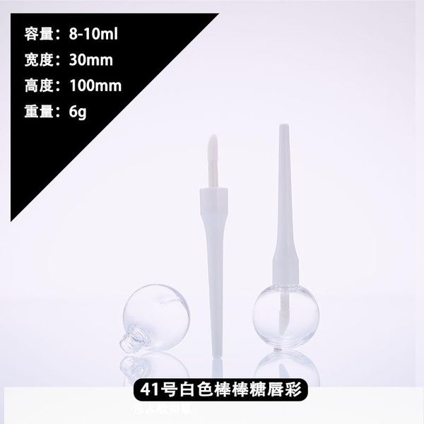 

storage bottles & jars 8ml lollipop shape lip gloss tubes clear lipstick refillable pink white cosmetic lipgloss containers makeup accessori