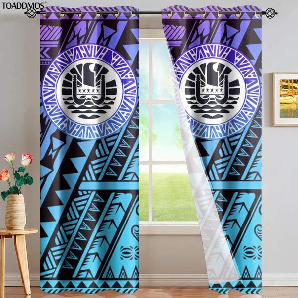 

curtain & drapes toaddmos tahiti polynesian pattern blackout curtains for living room decoration bedroom sun blinds window sunbind home deco