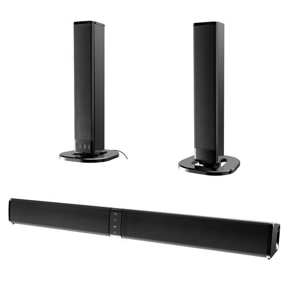 Trennbare Soundbar 4.0-Kanal 3D-Surround-Sound 20 W Bluetooth 4.2-Lautsprecher mit integriertem MIC-Subwoofer für TV-Smartphones