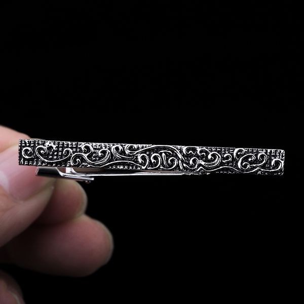 

kflk quality cufflinks stickpin gift tie pin men black tie clip cufflinks stickpin 2018 new products guests, Silver