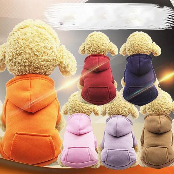 

dog apparel polyester hoodied sweatshirts with pocket clothes pet clothing