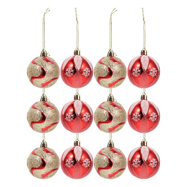 

christmas decorations 12pcs glitter hanging balls tree festival decorative pendants for home