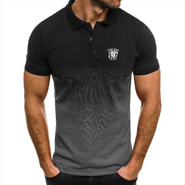 

summer cotton shirt mens polo printed business casual, White;black