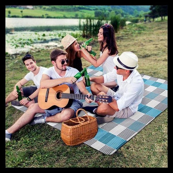 

outdoor pads 200cm*200cm extra large picnic blanket floral beach mat foldable thick camping tent ground trekking