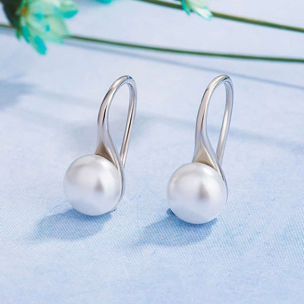 

fashion temperament pearl earrings net red simple earrings