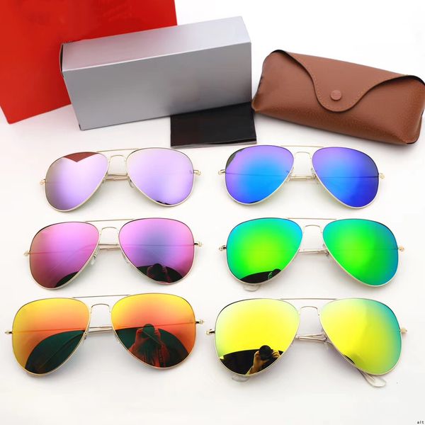 

classic design men women sunglasses brand vintage pilot sun glasses polarized uv400 58mm glass lenses, White;black