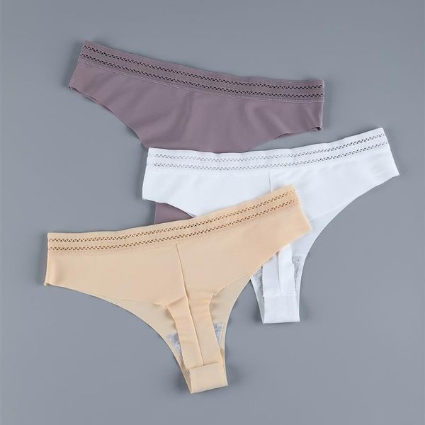 

women's panties 3pcs women g-string set seamless solid ladies sport lingerie bikini underwear pants thong intimatewear, Black;pink