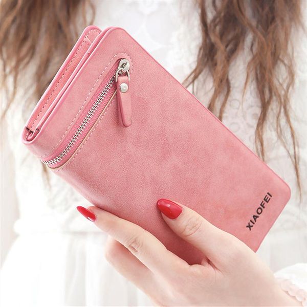 

wallets andador women leather female purse long phone pocket fashion zipper pu coin for cards, Red;black