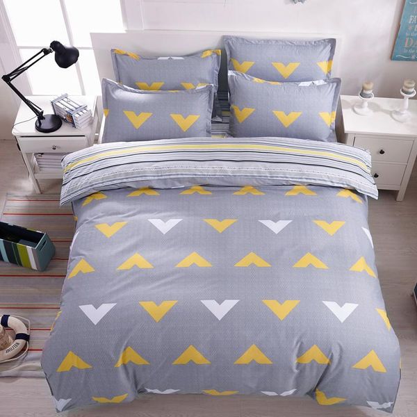 

bedding sets 2021 home textile stripe flat sheet gray duvet cover pillowcase arrow kid teenage boys girls