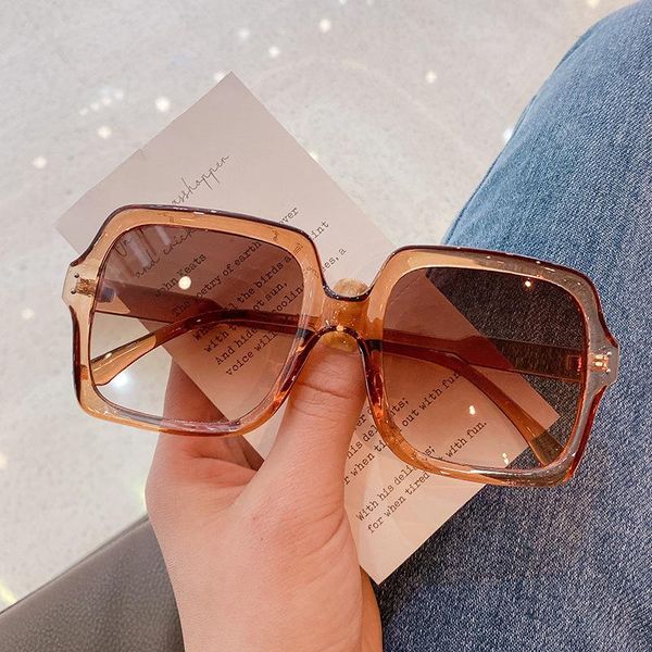 

sunglasses large square frame female retro big face show thin, White;black