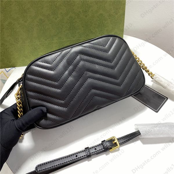

fashion handbag leather shoulder bag messenger wave chain crossbody with box 18cm 24cm cowhide presbyopic card holder clutch evening bags wo