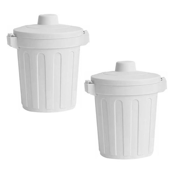 

waste bins 2pcs deskgarbage barrels creative trash rubbish with lid