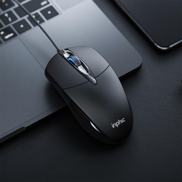 

launch home wired computer mouse business office matte luminous mute mice