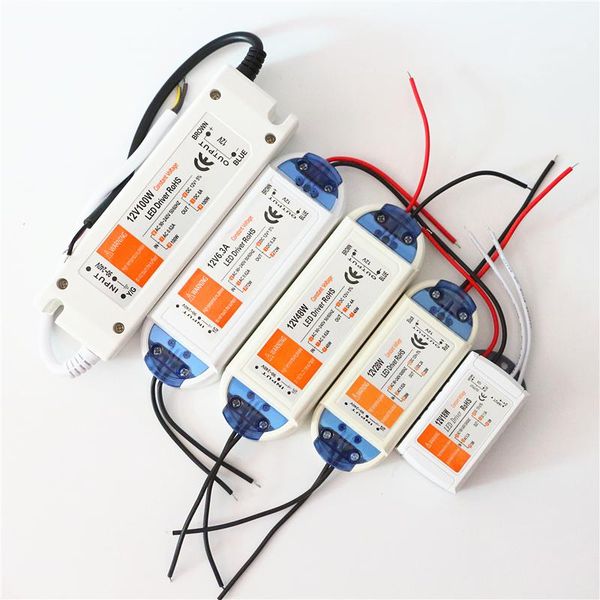 

constant voltage ac 90-240v 110v 220v to dc 12v led strip power supply 18w 28w 48w 72w 100w driver lighting strips