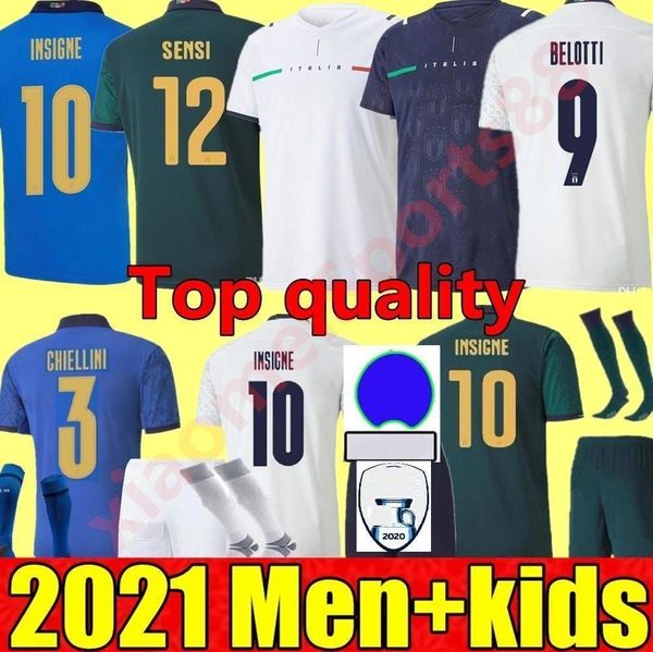 

2021 italy soccer jersey home away youth 21 22 sensi belotti jorginho el shaarawy insigne verratti bernardeschi pellegrrini kean men + kids, Black;yellow