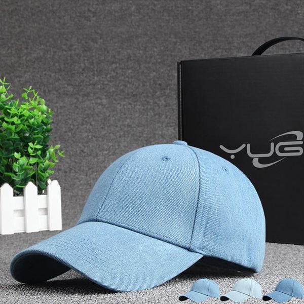 

solid color cowboy denim women baseball cap men hat snapback, Blue;gray