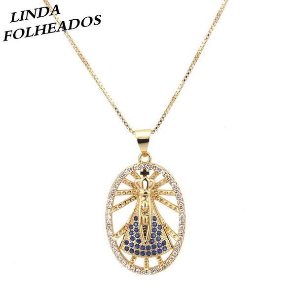 

pendant necklaces designed selling gold copper blue cubic zirconia unique hollow necklace jewelry for women gift anniversary, Silver