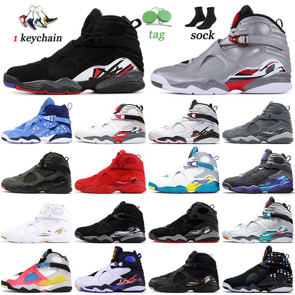 

authentic jorden 8 8s basketball shoes retro men women high og jumpman shoe playoff reflective bugs bunny snowflake countdown pack ovo white