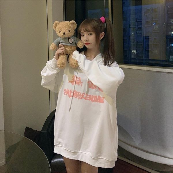 

women's hoodies & sweatshirts anime sailor moon pullover japanese loose jacket with hat female tide ins lazy wind coat cosplay costume, Black