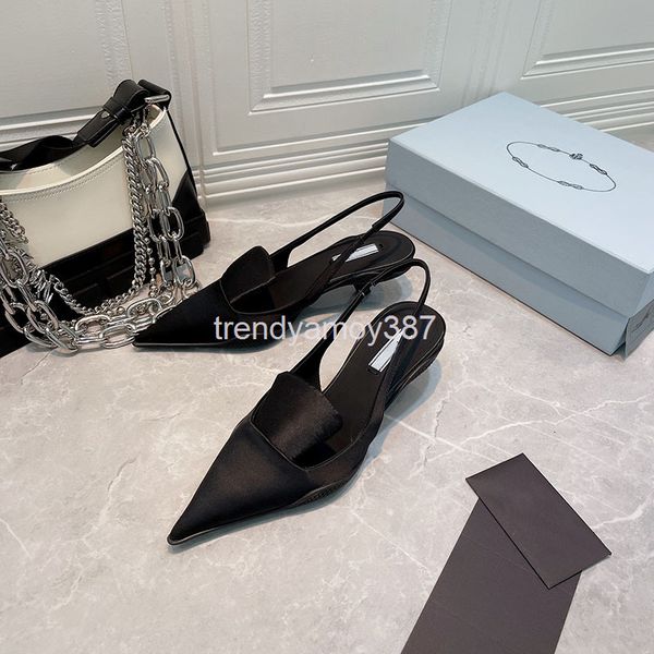 

dress shoes kitten's heel sandals women's spring and summer pointed back high comfortable fashion shoes low, Black