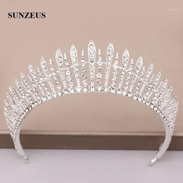 

bride wedding accessories sparkle crystals bridal tiaras and crowns princess party head decorations sq4411