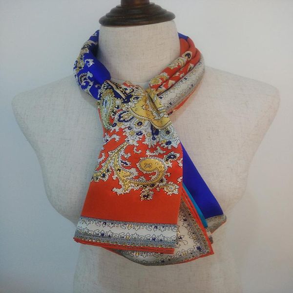 

scarves spring fashion pure silk women scarf 110*110cm large square wraps luxury gift shawl, Blue;gray