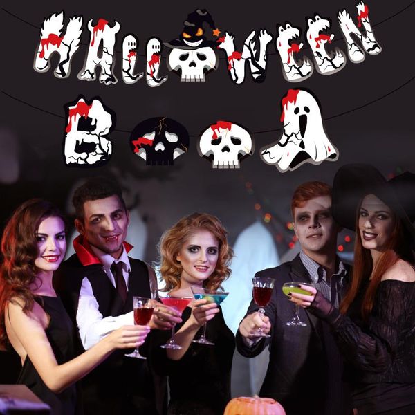 

party decoration ba280 ghost witch happy halloween festivals theme design paper boo banners funny night club decors