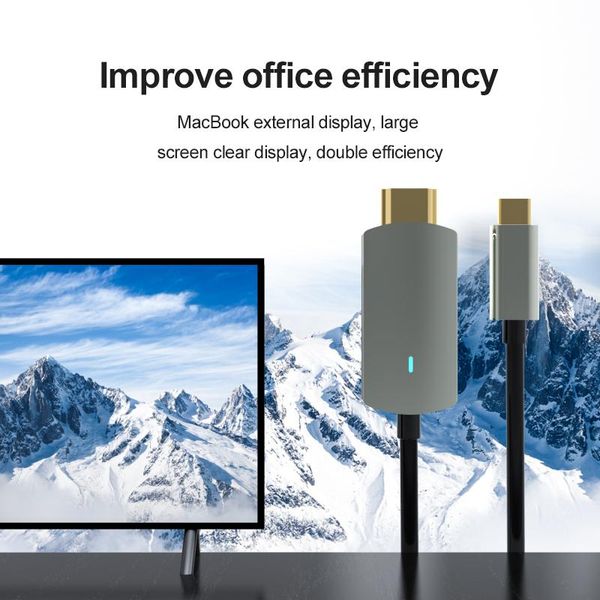 

audio cables & connectors 4k@ 60hz usb type c to 4k 1080p adapter for macbook pro huawei usa digital video