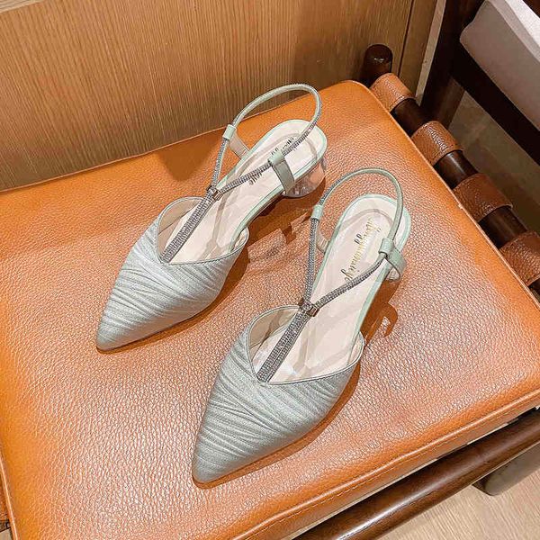 

sandals women heels platform wedges shoes for summer pointed toe thick heel sandalias mujer casual ymyo, Black