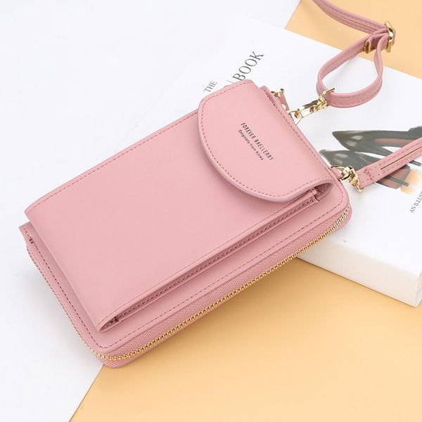 

baellerry ladies pu leather vertical purse multifunctional standard clutch messenger fashion casual bag lj210203