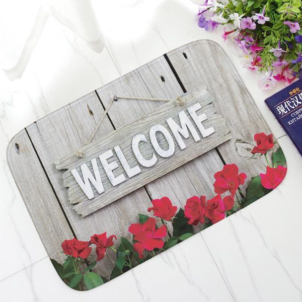 

carpets scenic pattern welcome doormat printed flannel soft home hallway indoor entrance mat anti slip water absorbent front door mats