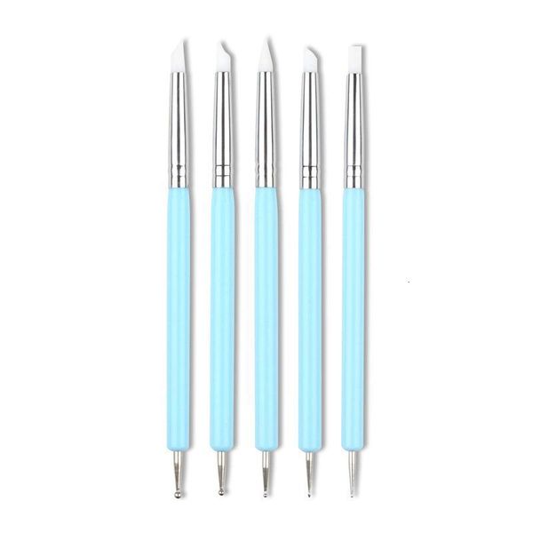 

acrylic head double rod silicone pattern manicure dot drill clay tool carving pen