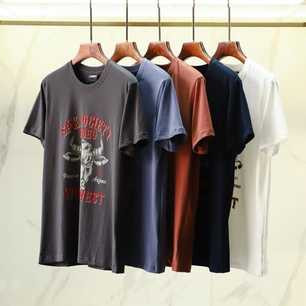 

men's t-shirts summer short sleeve solid color trend t-shirt men's wear, White;black
