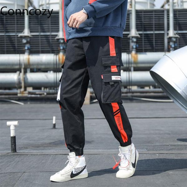 

safari loose pants sports japanese streetwear baggy men clothing cargo sweatpants hip hop mens black men's