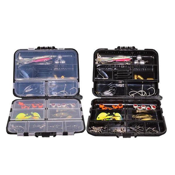 

multifunctional fishing tackle box for bait, fish hook, accessories hook storage compartments case