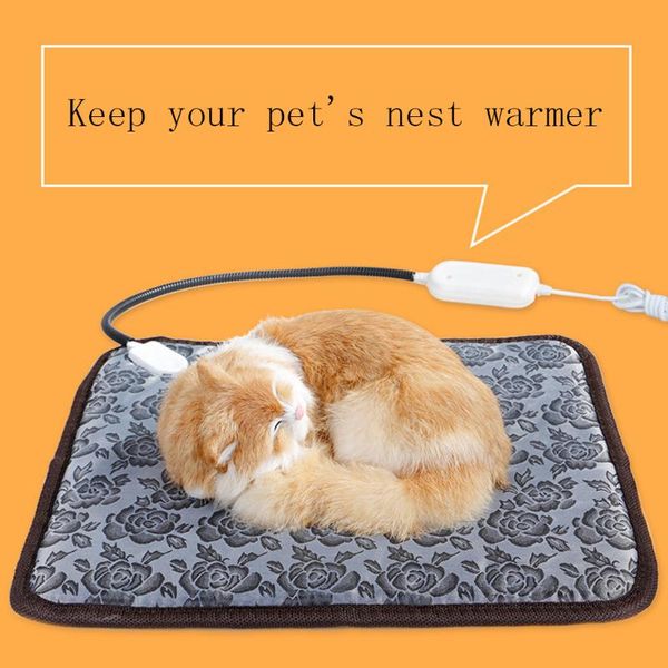 

waterproof plush bed blanket pet dog cat winter warm electric heated pad mat carpet for animals heater heating pads beds & furniture