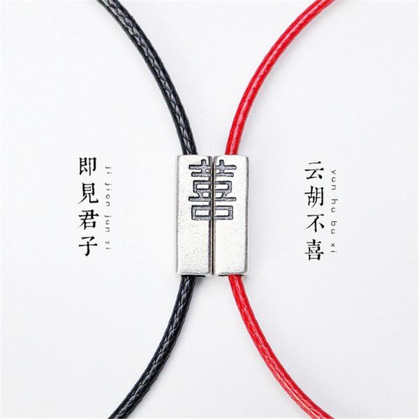 

charm bracelets a solemn pledge of love lovers' s925 silver chinese characters lucky bracelts adjustable ethnic jewelry, Golden;silver