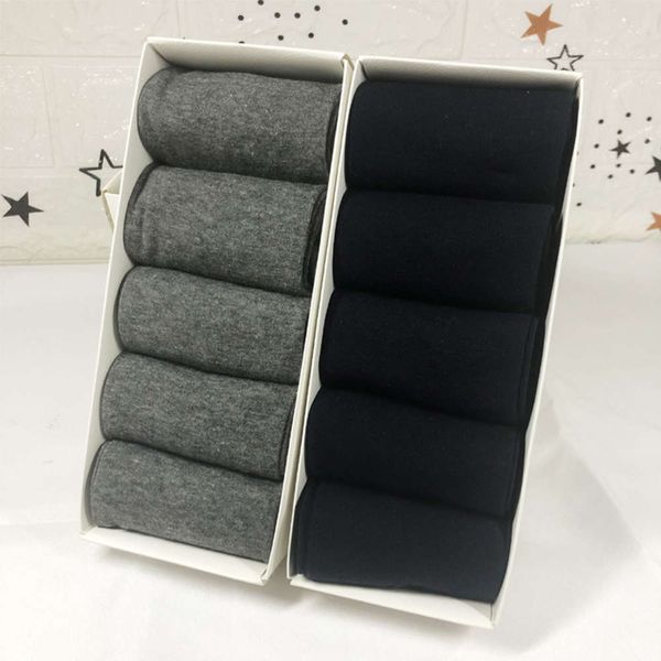 

autumn and winter gift box men's middle breathable color cotton long, Black