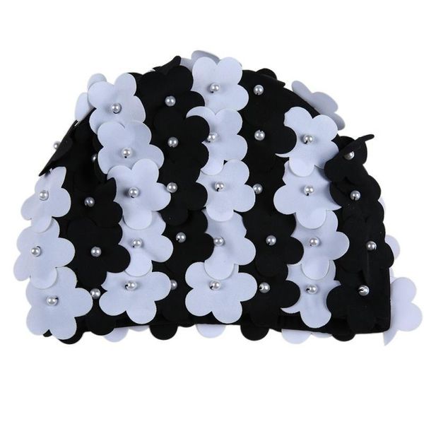 

swim pool swimming cap hat size for women girls petals bathing swimwear caps