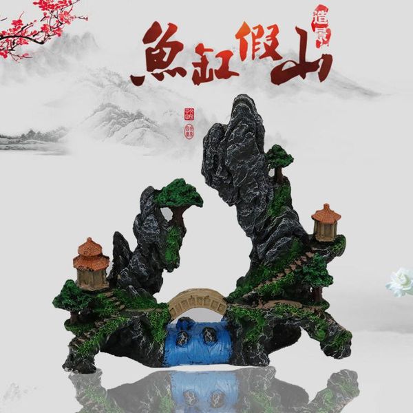 

decorations rockery aquarium decoration artificial resin ornamental fish tank decorative and shrimp playful cave home decor